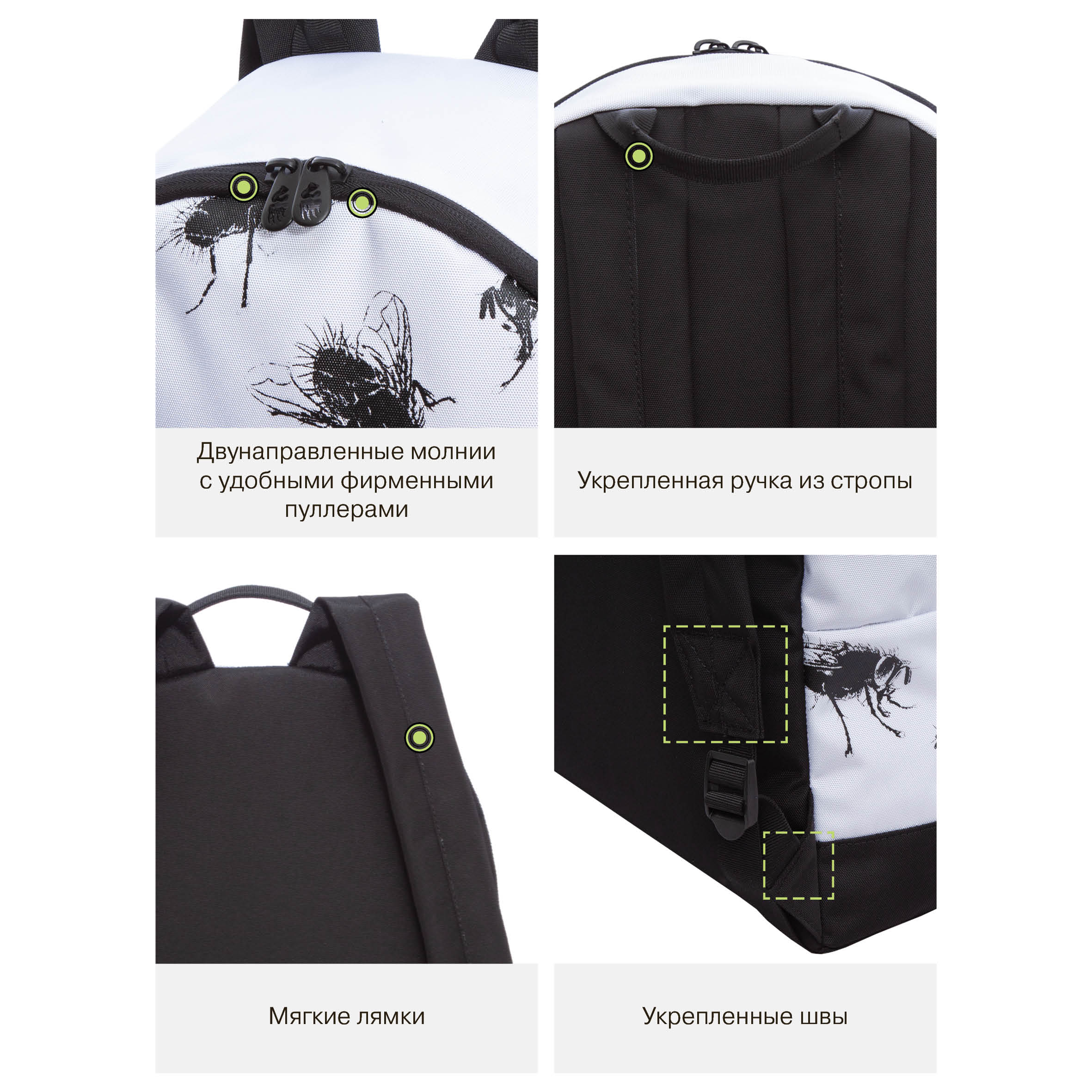 Рюкзак Grizzly Мухи - фото 11