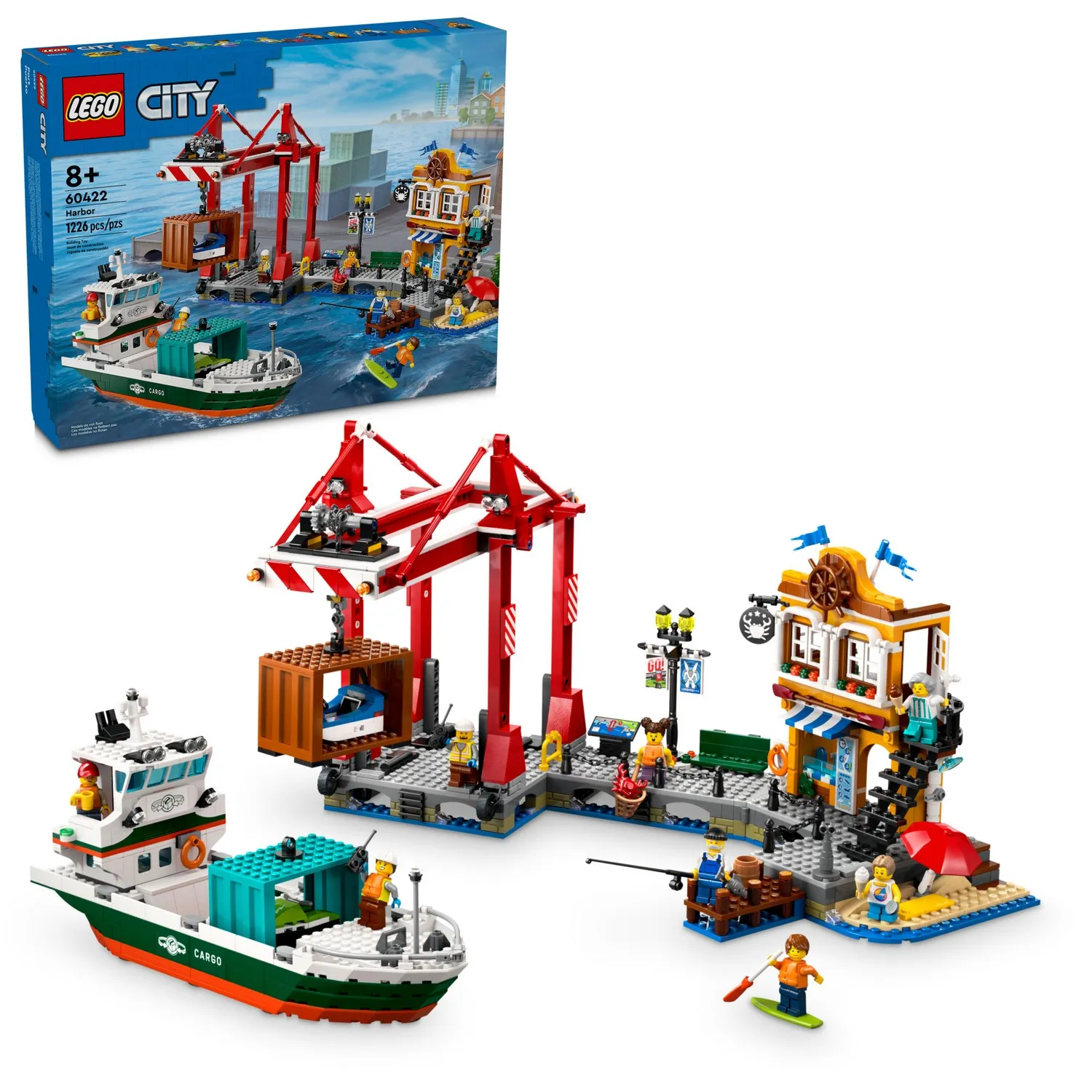 Изображение товара Конструктор LEGO City Морской порт с грузовым кораблем 1226 деталей