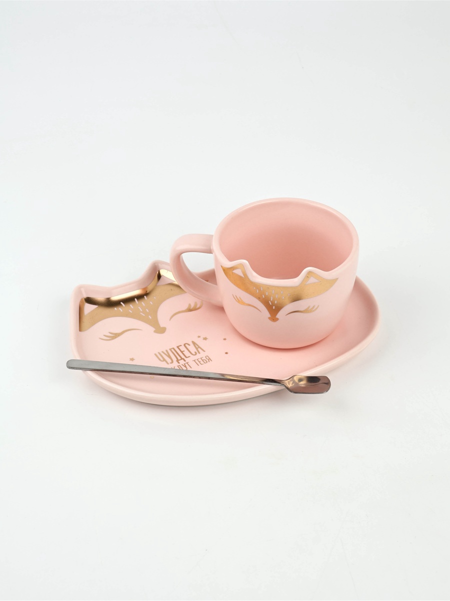 Набор Дорого внимание Чудеса ждут тебя кружка 200 мл блюдечко - фото 9