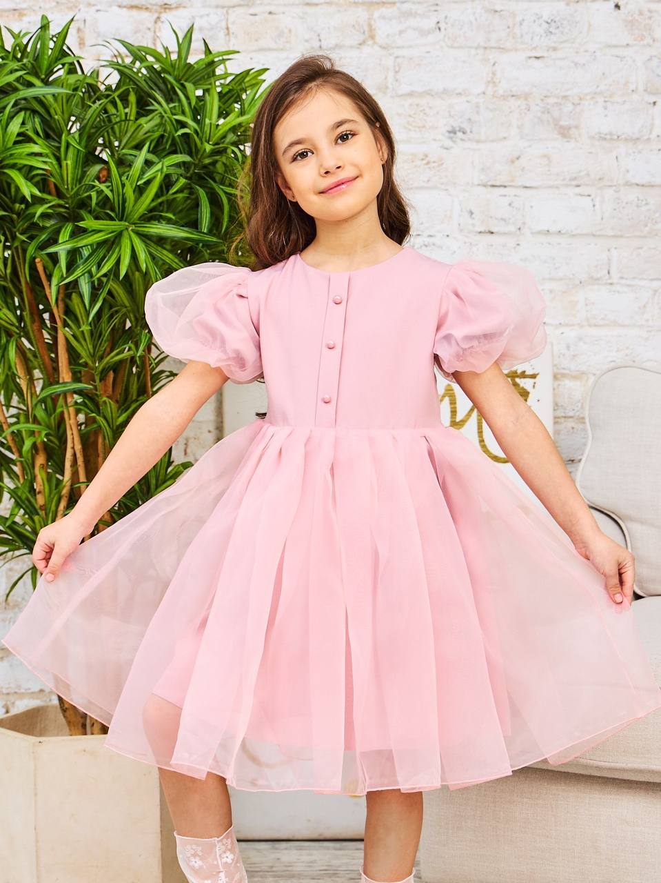 Платье Sofisha kids Plat.organza.pink - фото 10