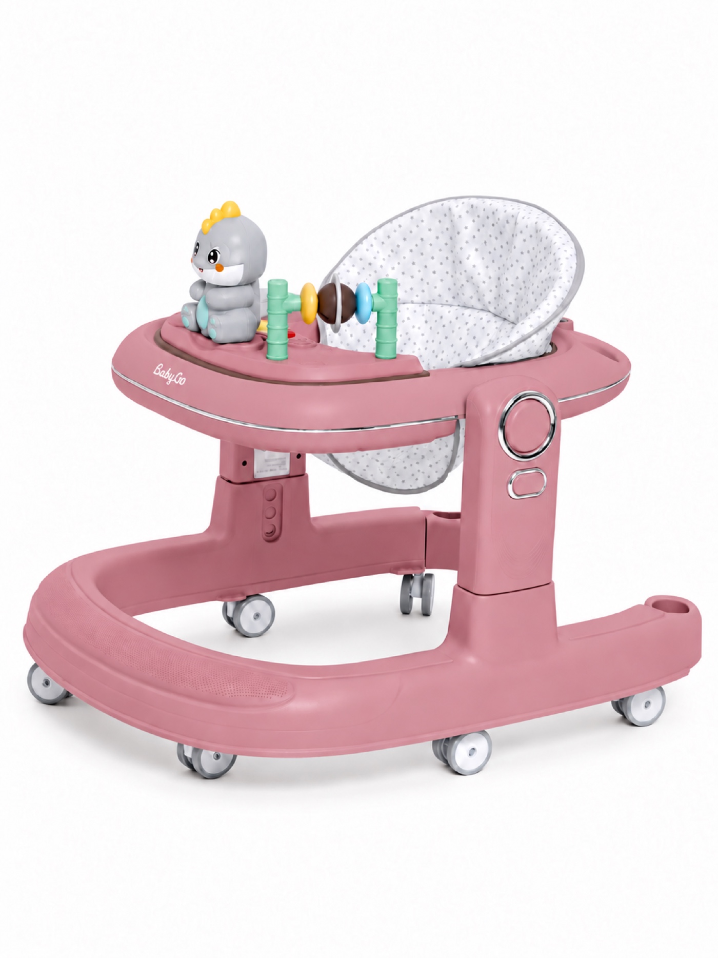Ходунки BabyGo Lux розовый - фото 2