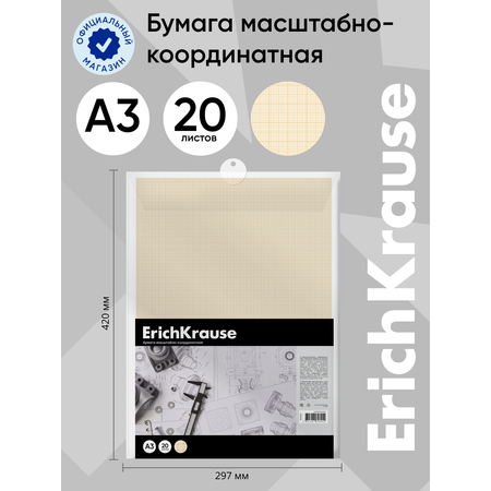 Масштабно-координатная бумага ErichKrause 20 лист.