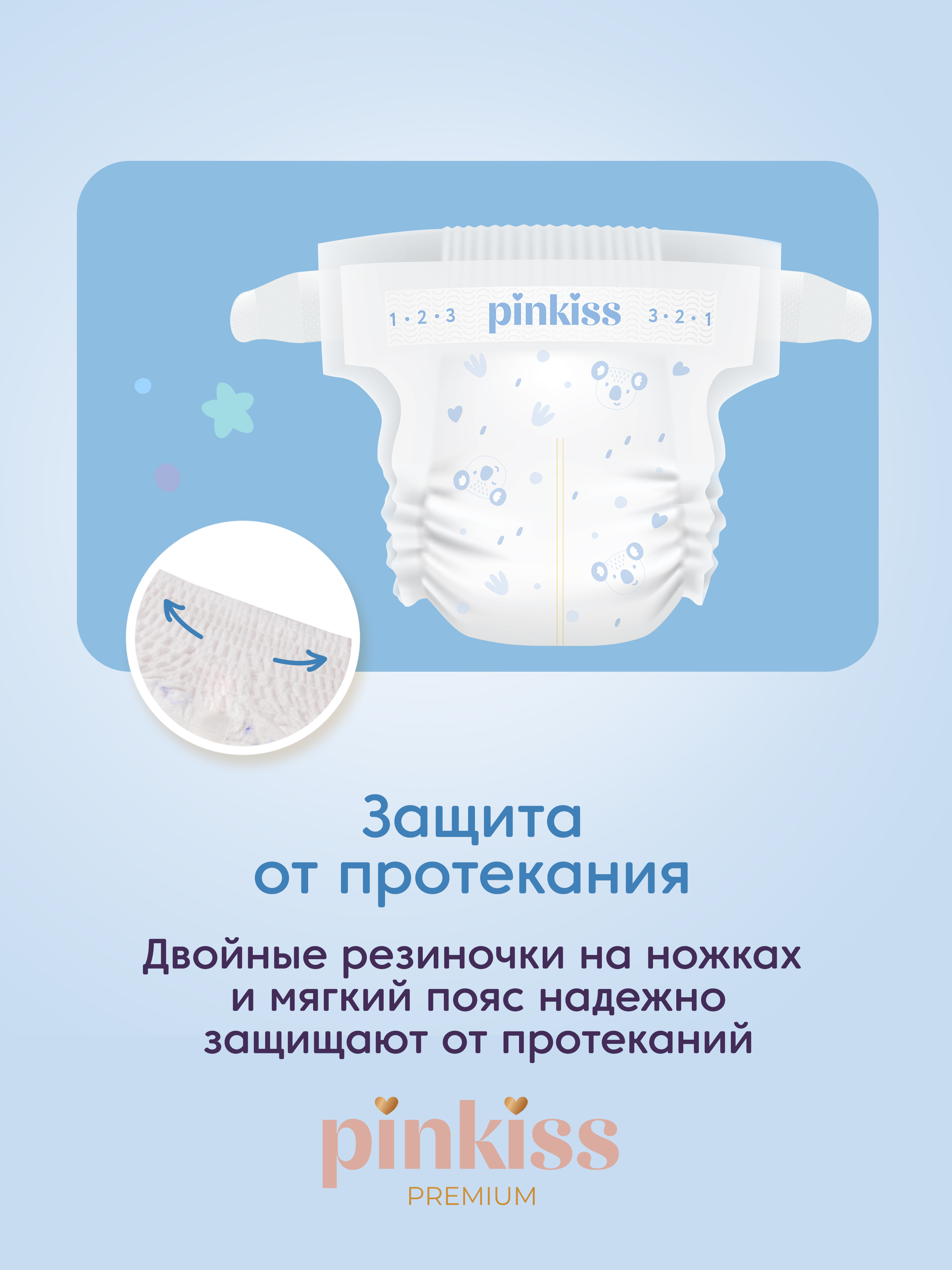 Подгузники Pinkiss Premium ультратонкие M (6-11 кг) 50 шт. - фото 12