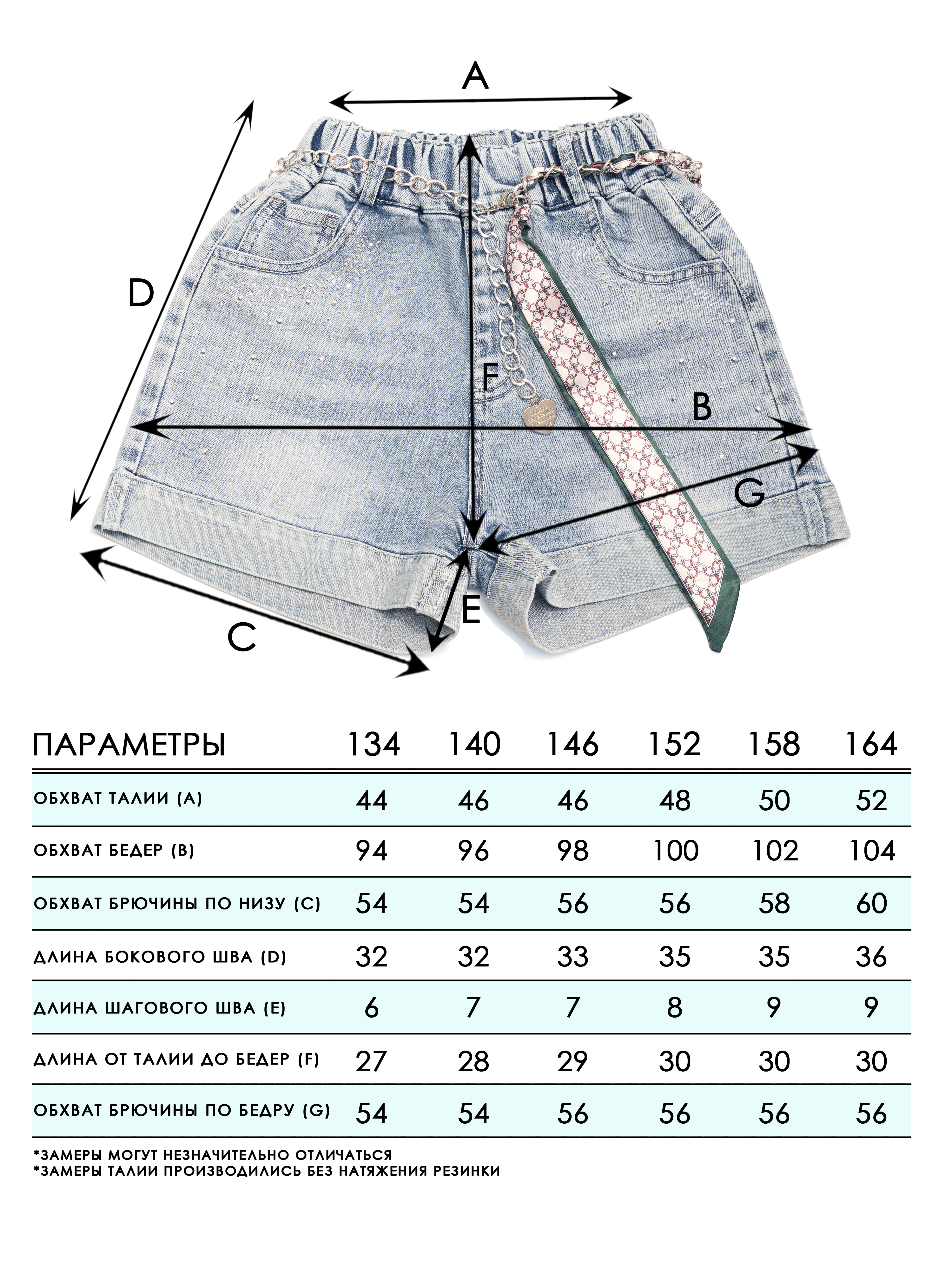 Шорты джинсовые СИНИЙ МИР WDK8205-G39 - фото 6