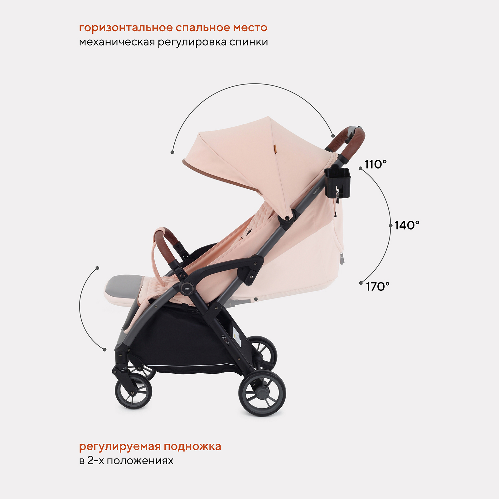 Коляска прогулочная MOWbaby Atom - фото 2