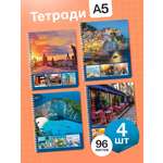 Тетрадь Brauberg клетка 96 лист. 4 шт.