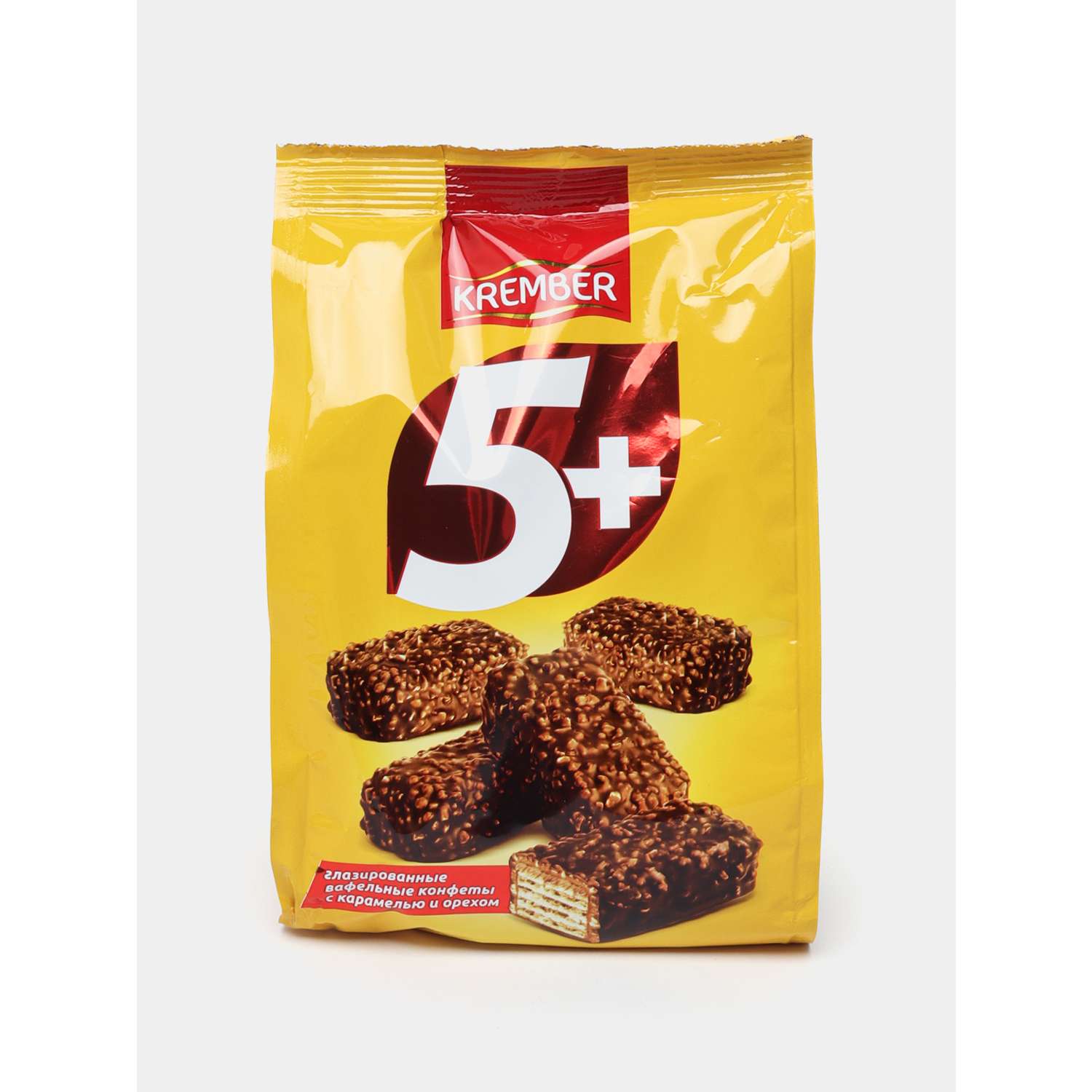 Конфеты вафельные Krember глазированные с карамелью и орехом 200г - фото 1