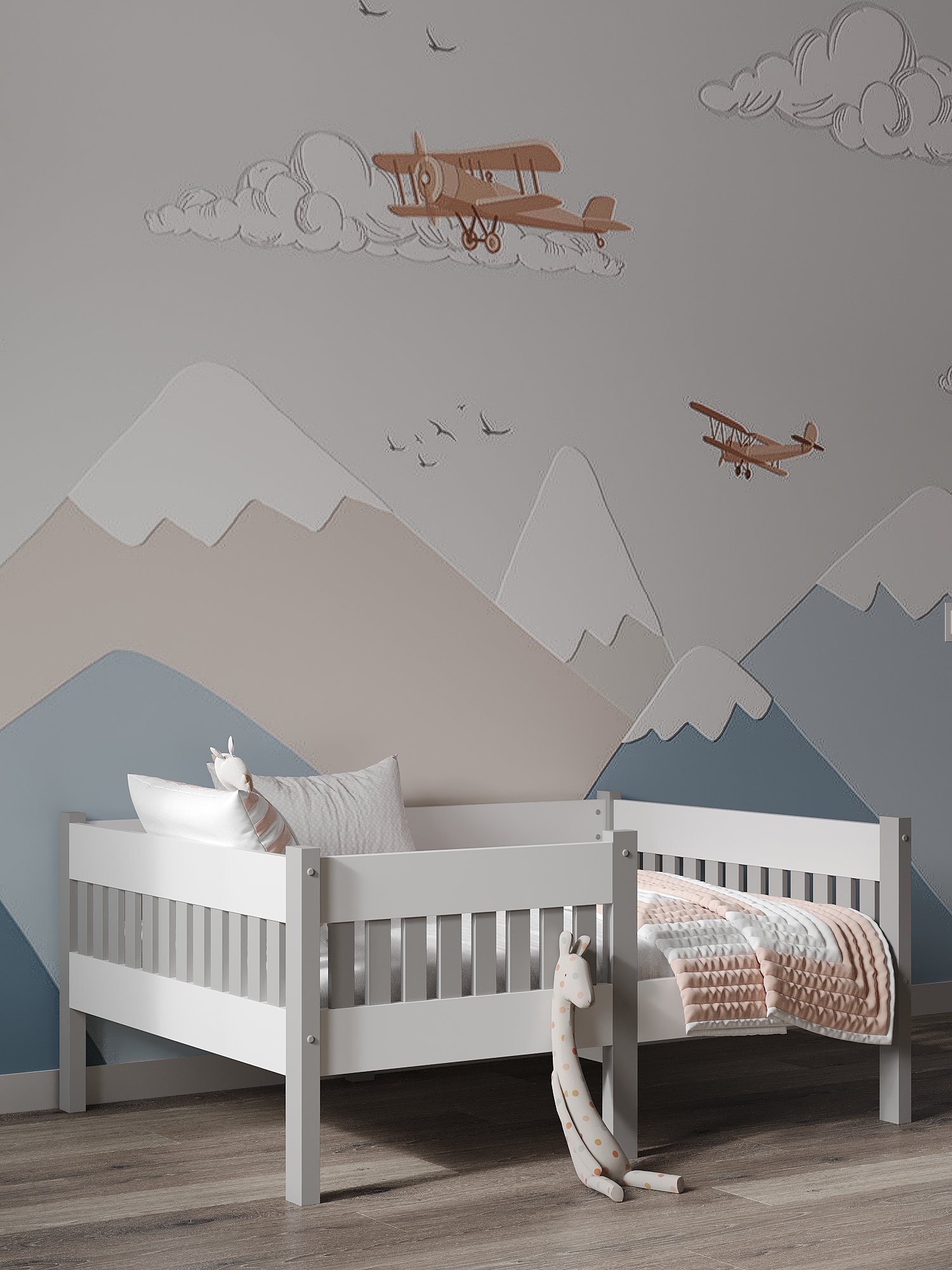 Кровать односпальная Moms charm (серый) - фото 1