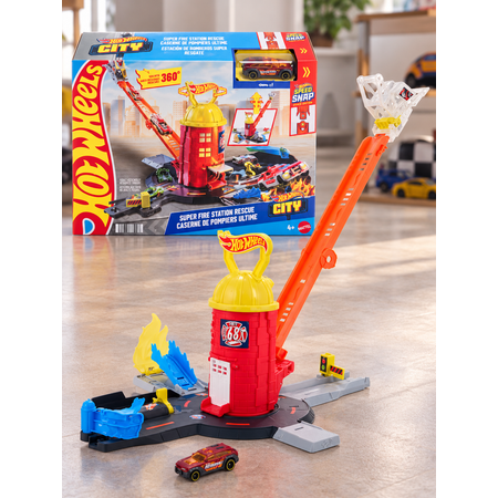 Трек Hot Wheels City Супер пожарная станция