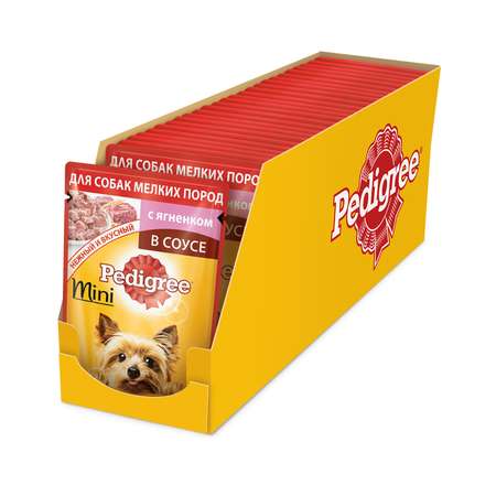 Корм для собак Pedigree для мелких пород с ягненком в соусе пауч 85г