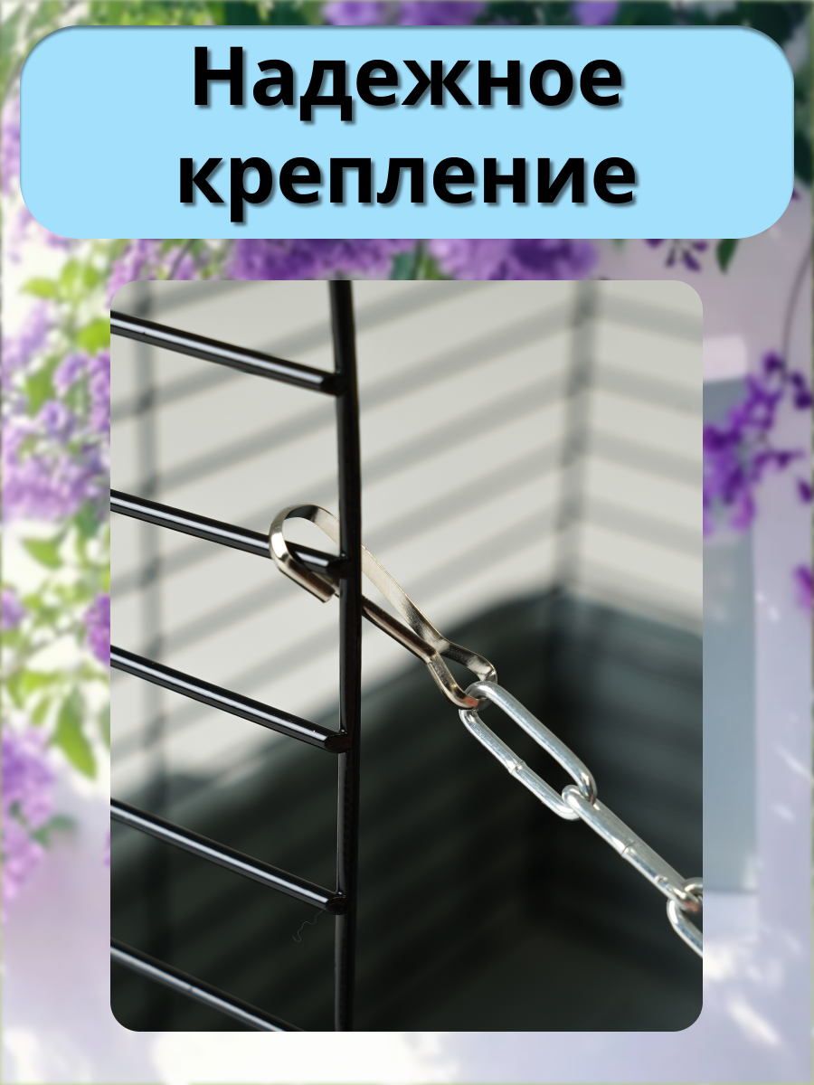 Гамак для грызунов PetiPet голубой маленький 20х20 двухъярусный - фото 7
