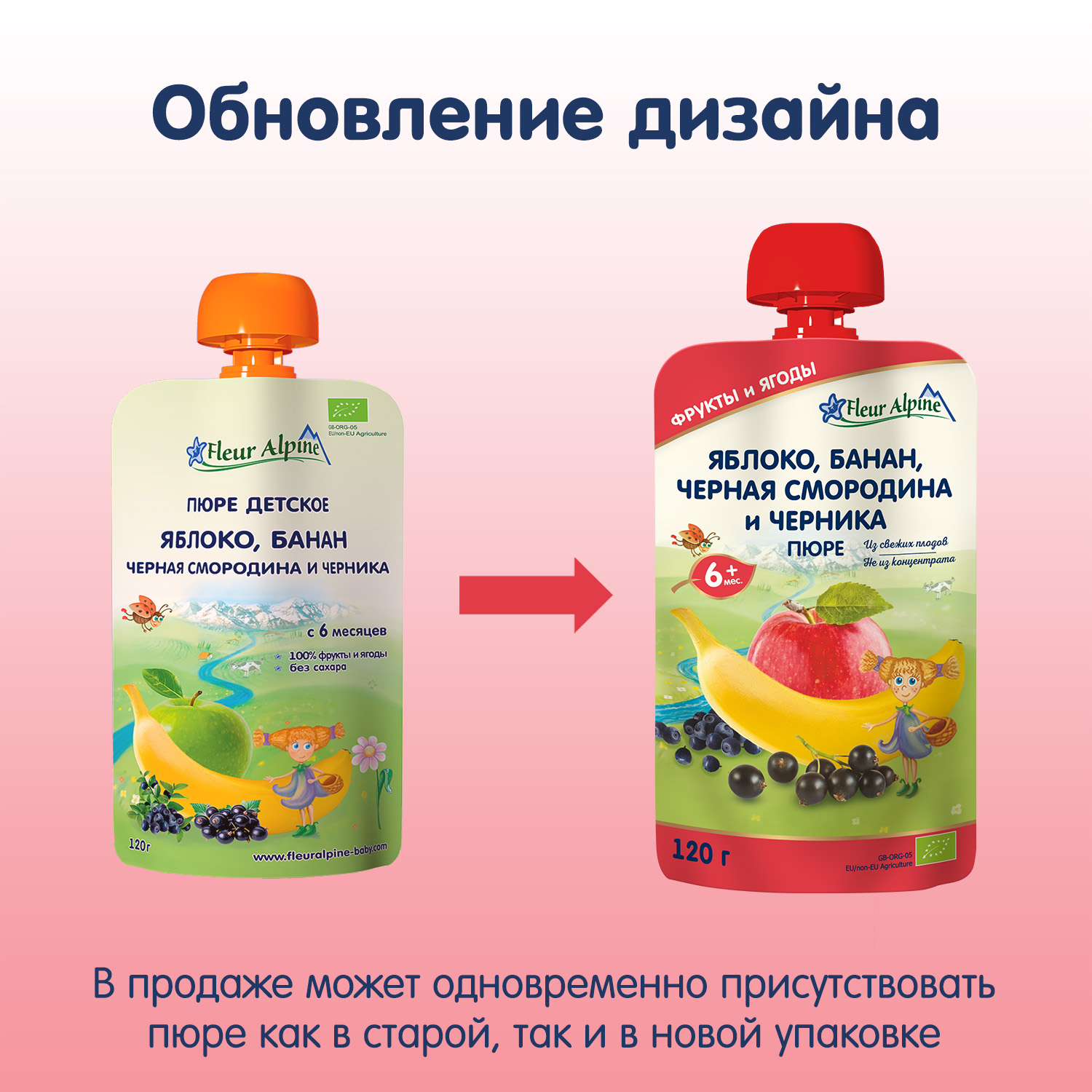 Пюре Fleur Alpine Яблоко-банан-черная смородина-черника с 6 мес 120 г - фото 9
