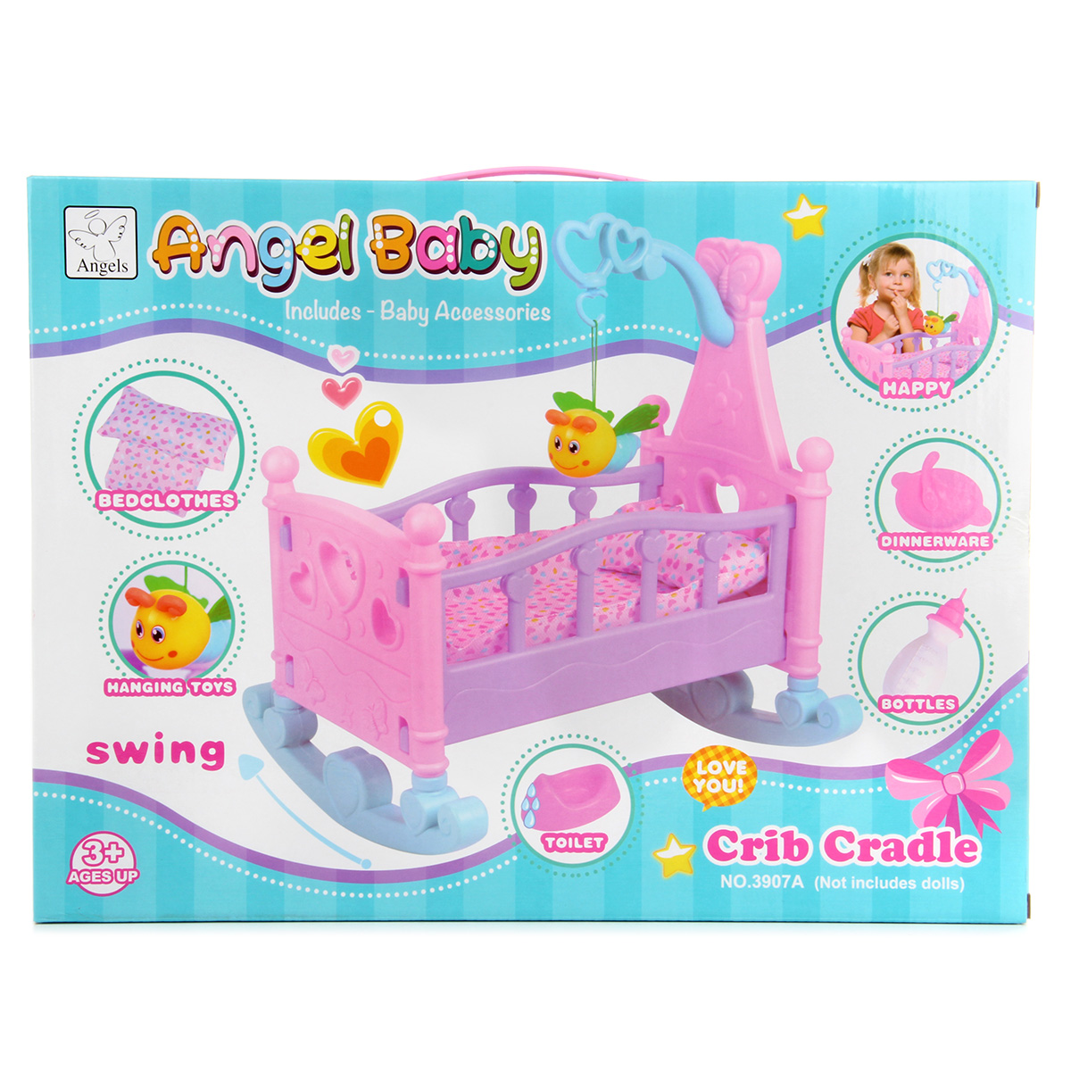 Аксессуар для кукол Veld Co кровать, бутылочка, посуда, подгузник 103586 - фото 5