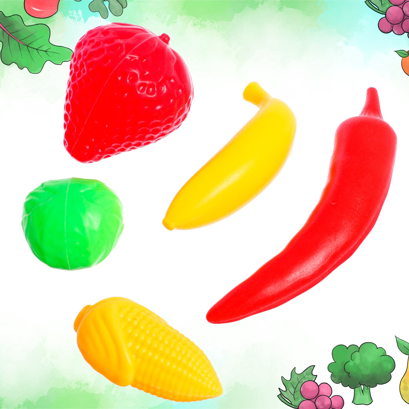 Игровой набор Sima-Land продукты, прилавок, касса, тележки и корзинки - фото 12