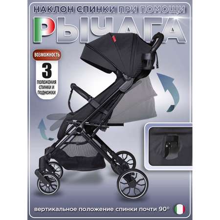 Коляска прогулочная BabyCare Venetto Черный черный