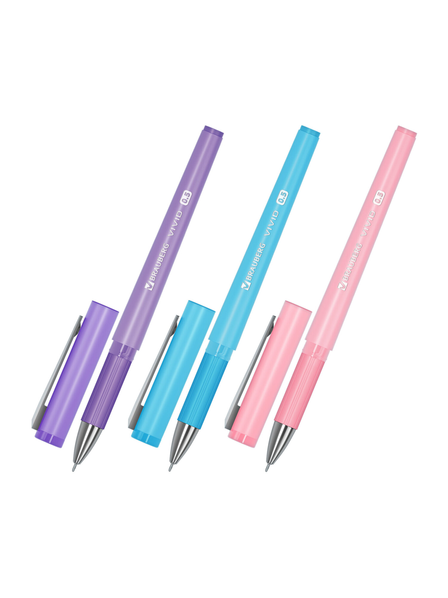 Ручка гелевая Brauberg 3 шт. - фото 3