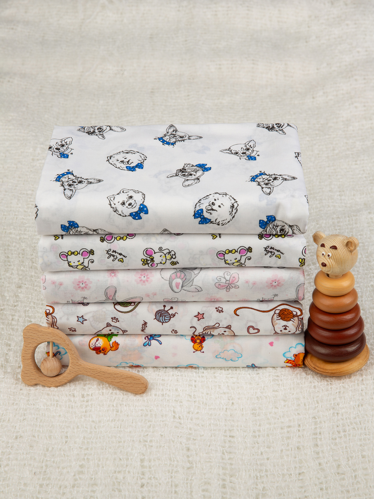 Пелёнка Чудо-Чадо Ассорти ситец 90х120 см 5 шт. - фото 9