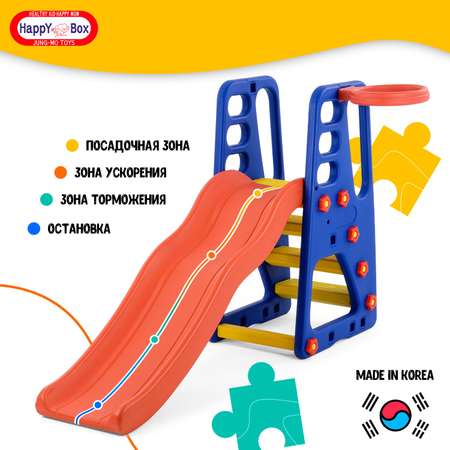 Детская горка Happy Box JM-705W разноцветный
