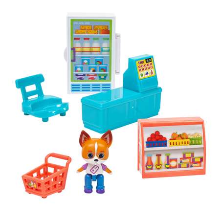 Игровой набор Кошечки-собачки тележки и корзинки, касса
