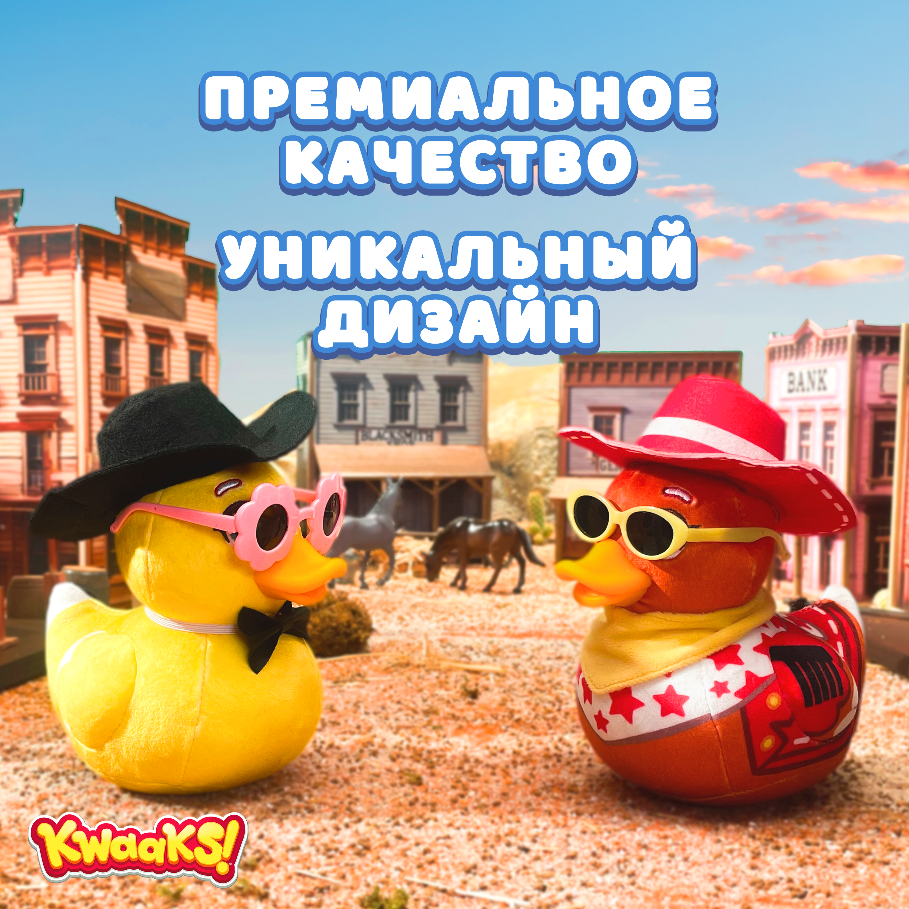 Игрушка мягкая KWAAKS утка Клинт 15см с аксессуарами M13168 - фото 4