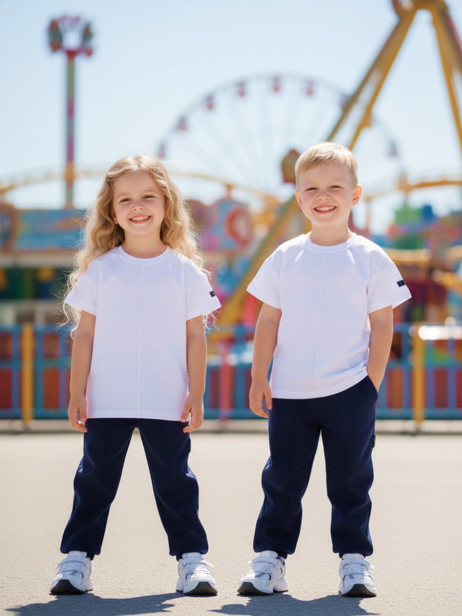 Спортивный костюм VEDDI 2080/6041фп-2024-белый/синий - фото 3