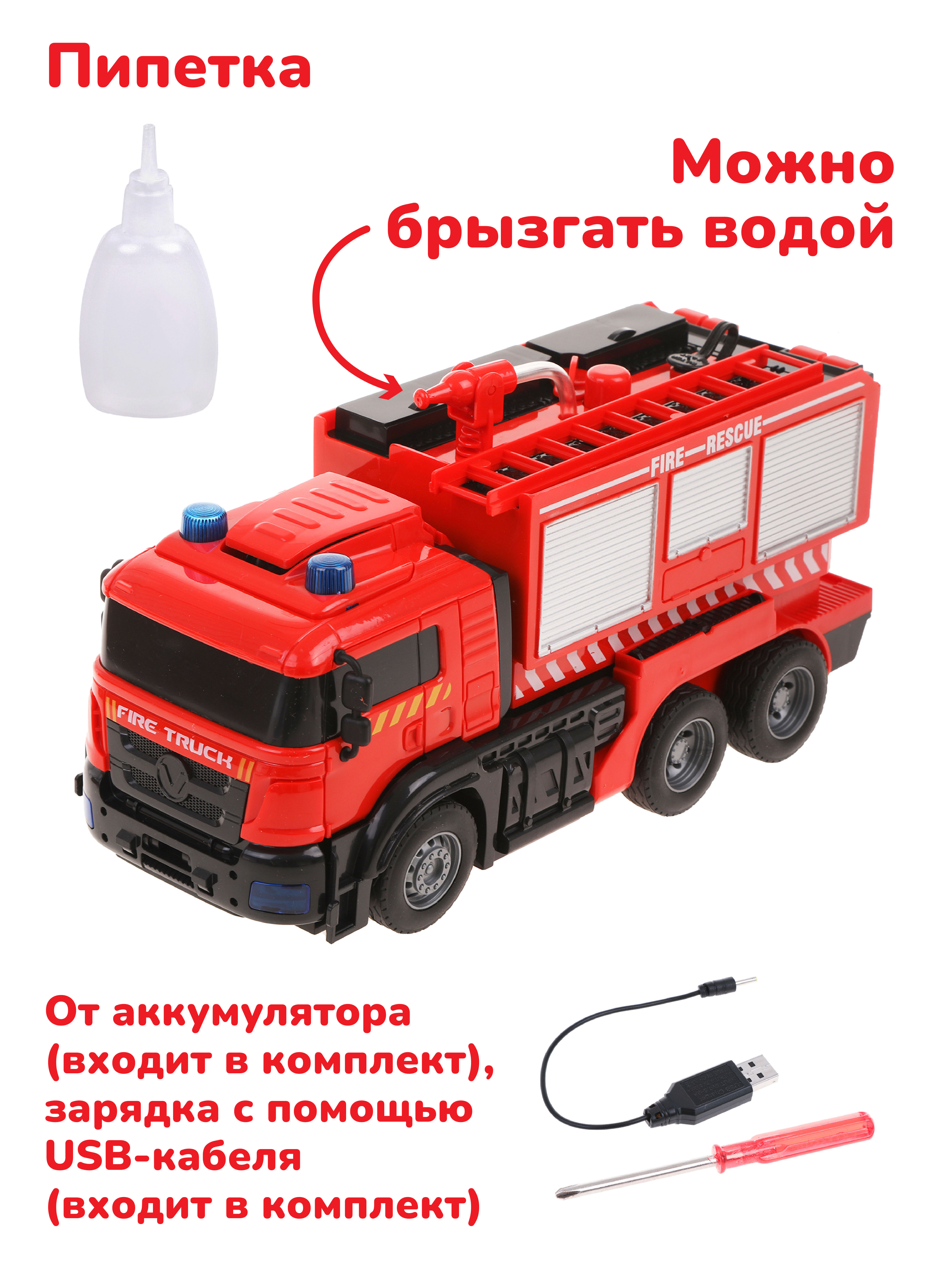 Пожарная машина РУ Наша Игрушка - фото 2