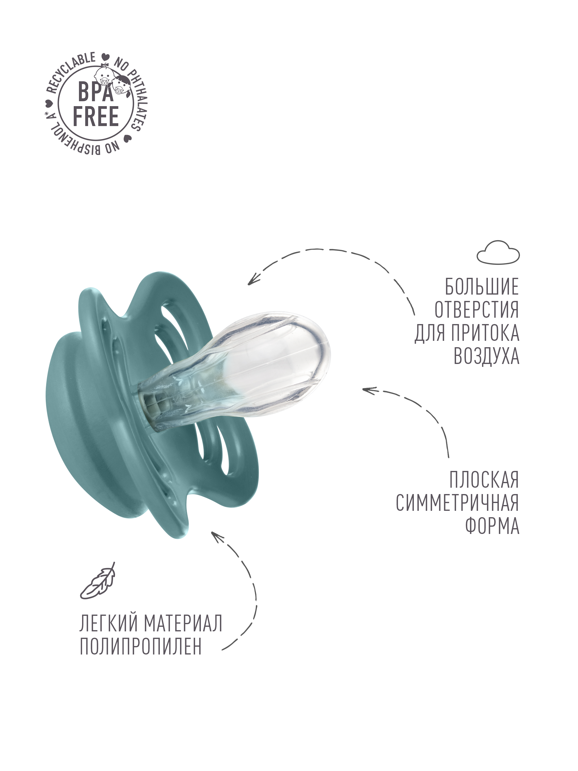 Пустышка BIBS силикон от 0 мес. - фото 3