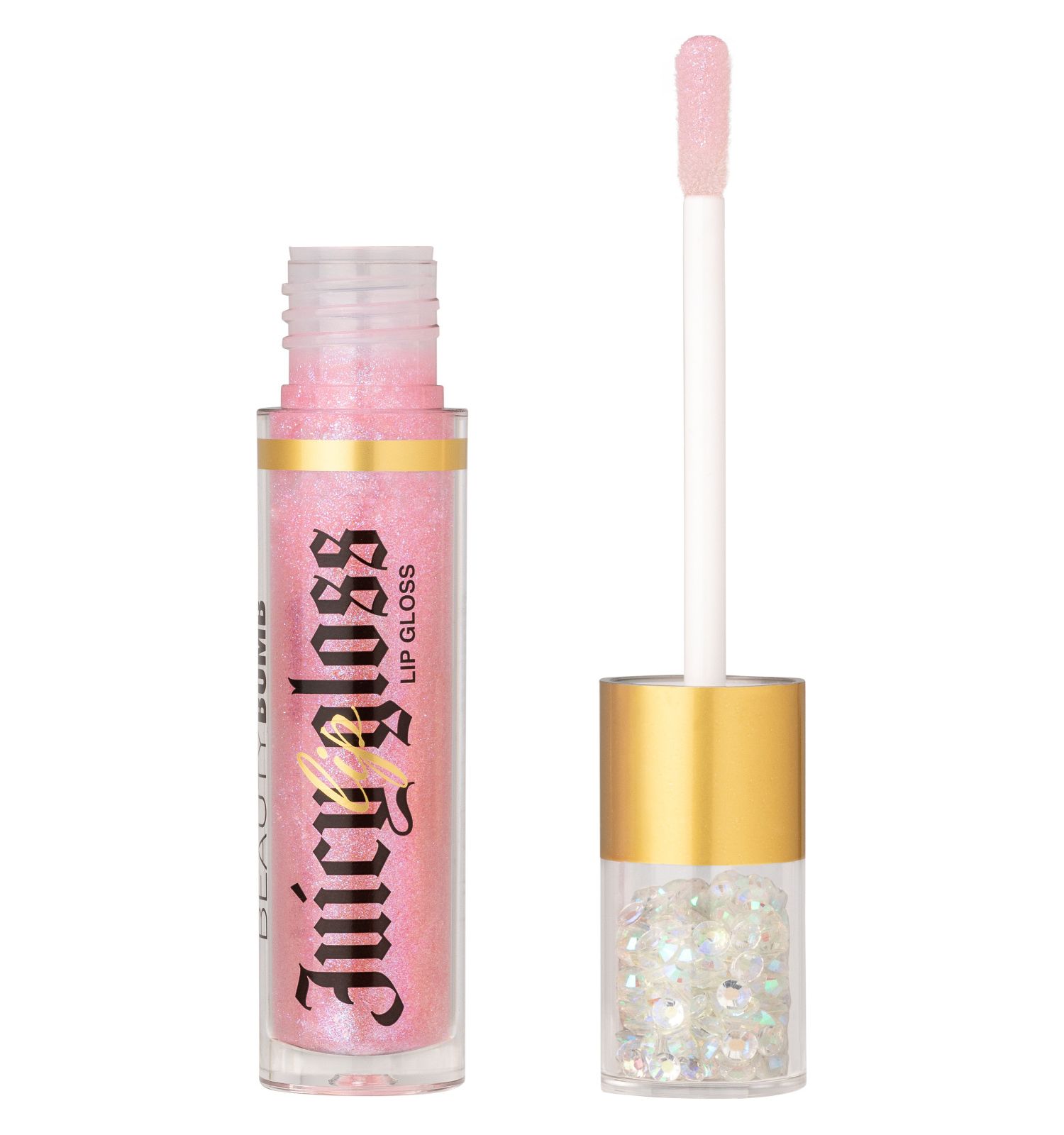 Блеск для губ Beauty Bomb тон 04 прозрачный с фиолетовыми блестками 3.4мл - фото 1