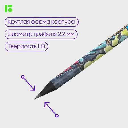 Карандаши чернографитные BERLINGO 1 шт.