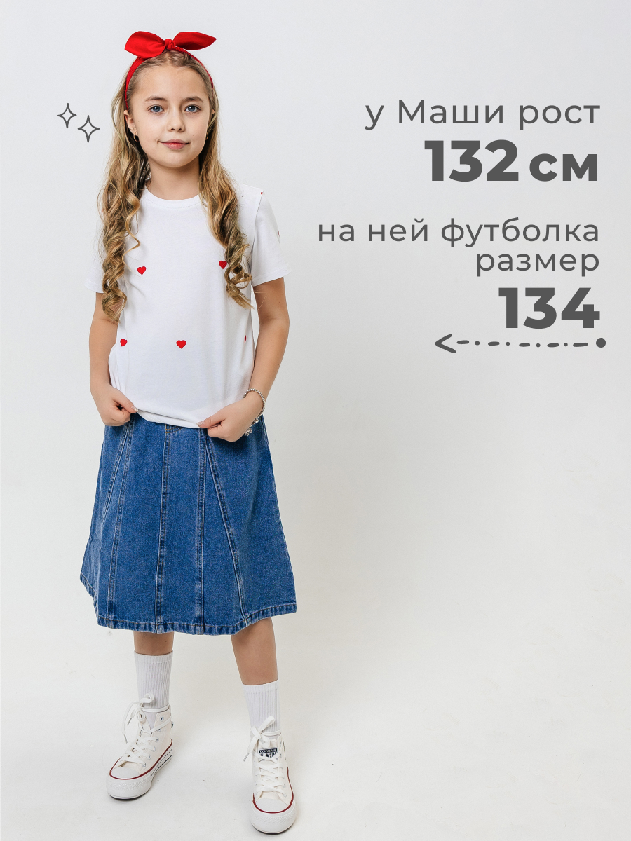 Футболка Селтекс Ю_ФК34 белый/бантик красный - фото 13