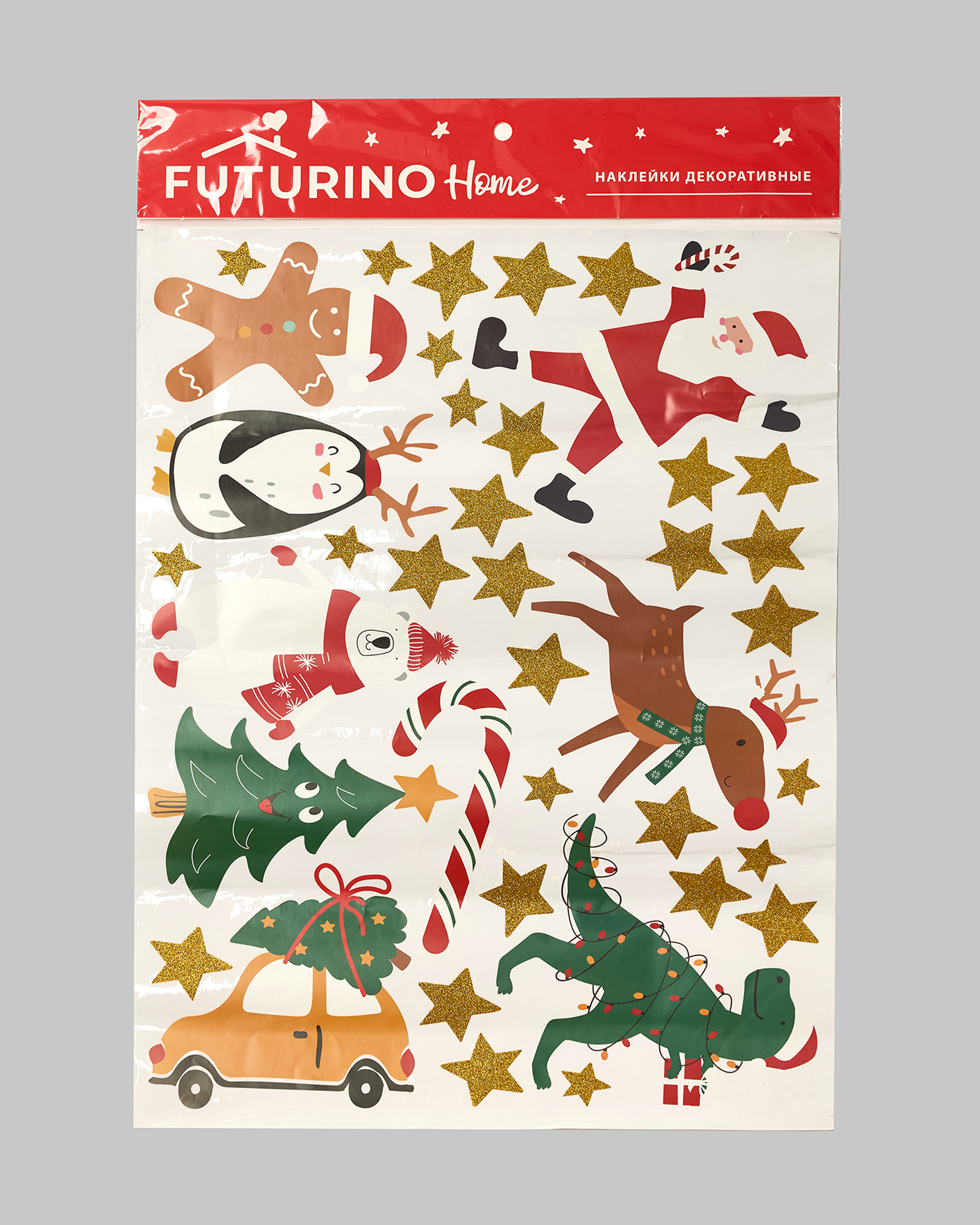 Наклейки декоративные FUTURINO Home новогодние W24FH-FHNY023ha-43 - фото 1