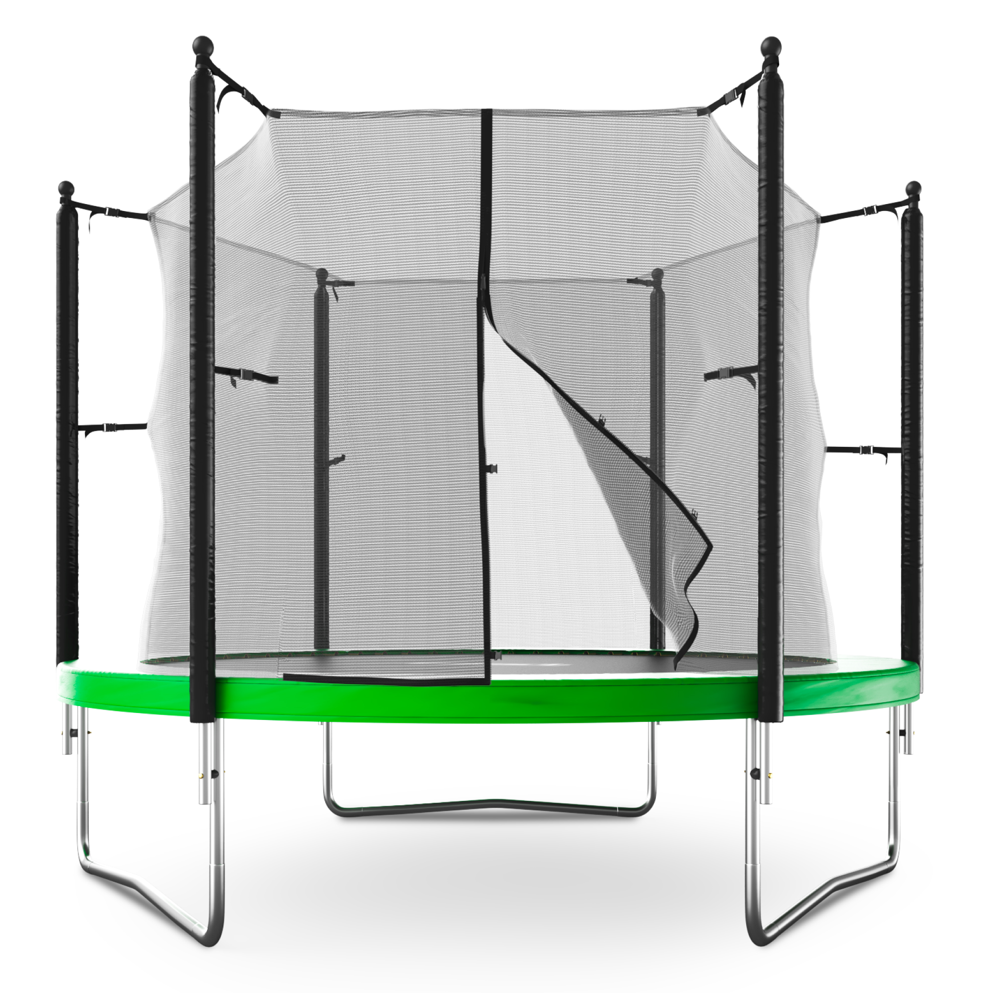 Батут каркасный Simple 10 ft UNIX line Green с внутренней защитной сеткой общий диаметр 305 см до 140 кг - фото 17