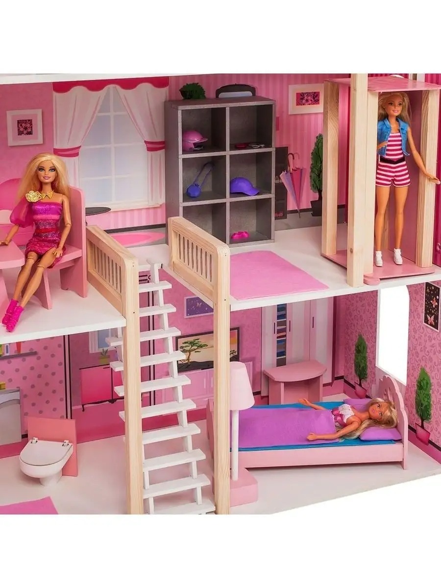 Домик для кукол PAREMO 131 см с мебелью PD318-20 - фото 7