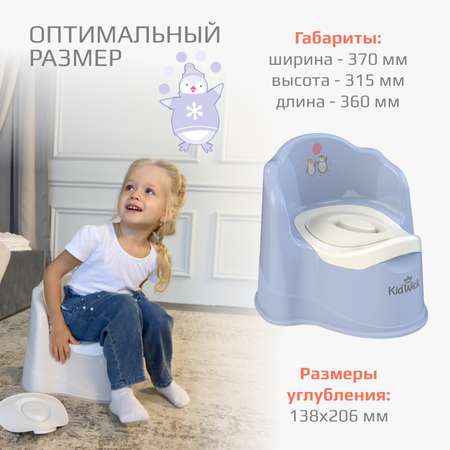 Горшок детский KidWick Королевский фиолетовый с белой крышкой