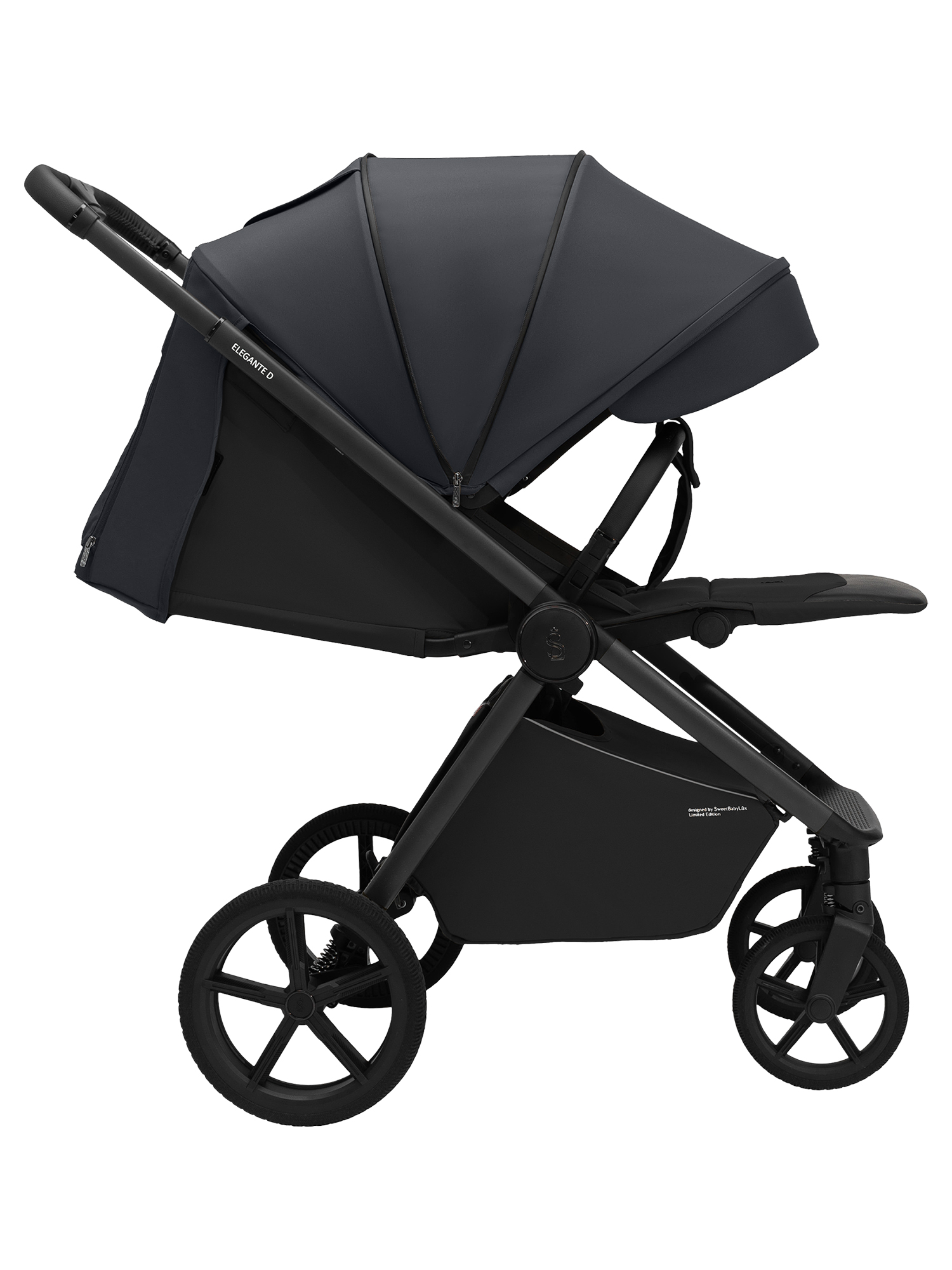 Коляска прогулочная Sweet Baby Elegante D Dark Grey серый - фото 24