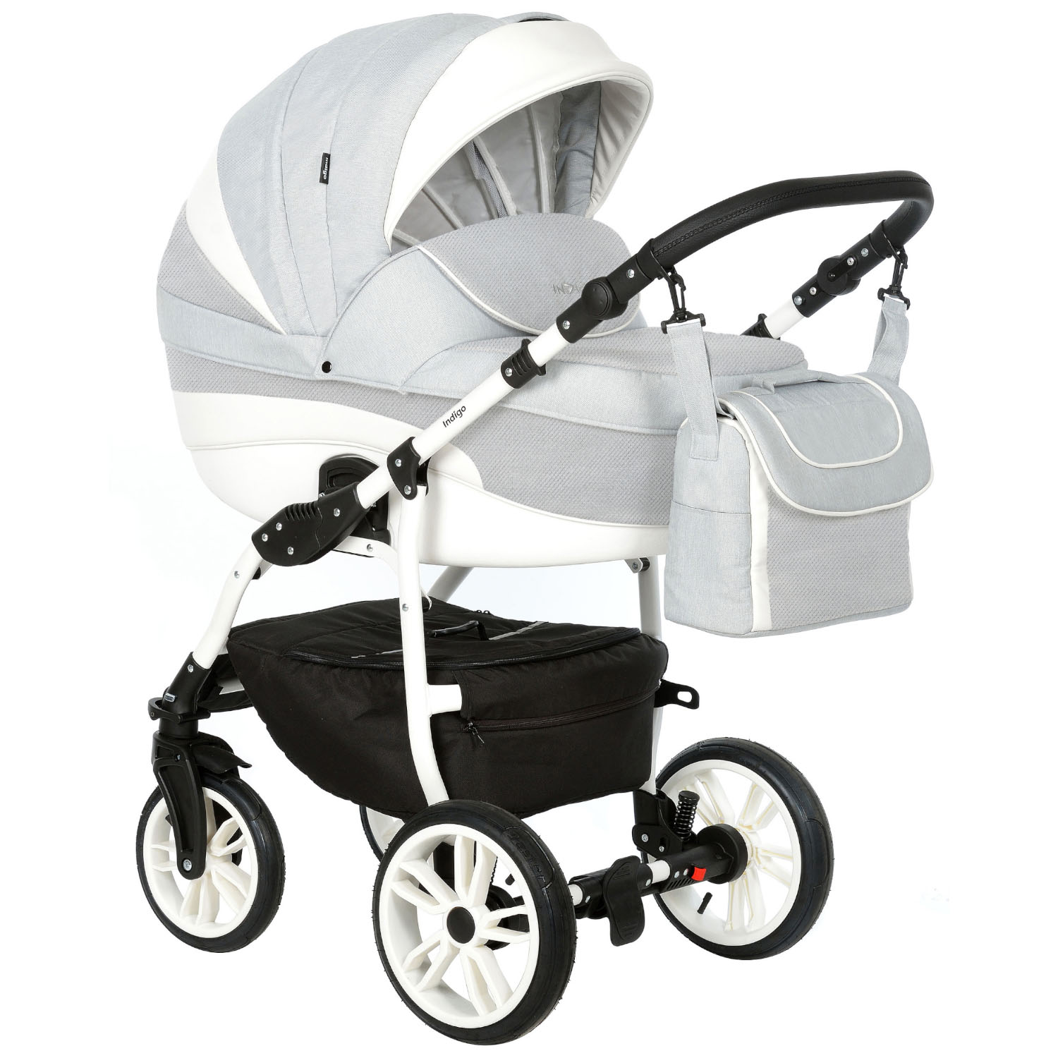 Коляска 2в1 Indigo Indigo (02) св.серый - фото 1