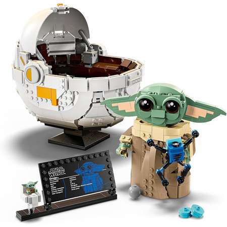 Конструктор LEGO Star Wars Грогу в летающей коляске блочный