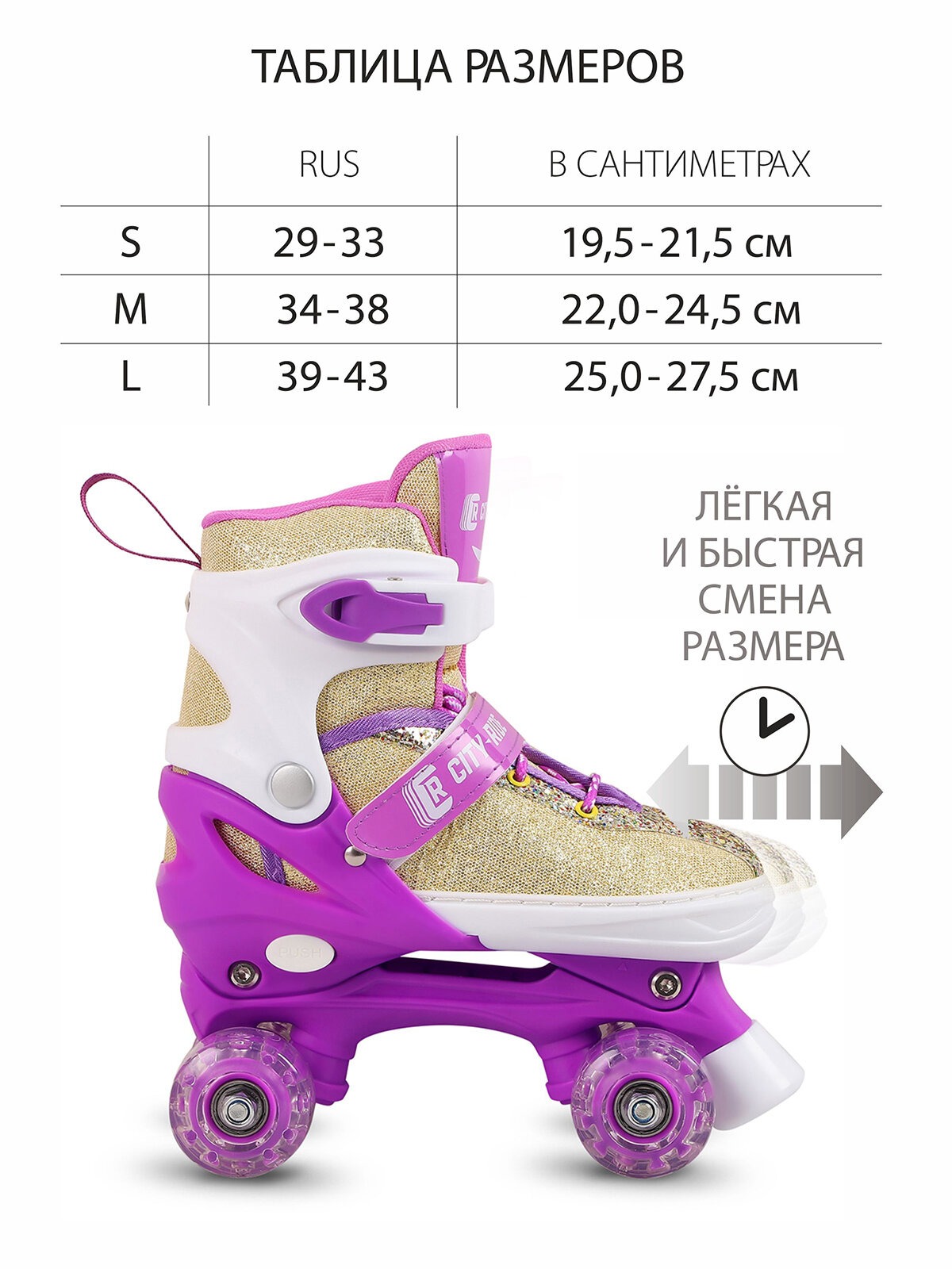 Роликовые коньки CITYRIDE S 29-32 - фото 3