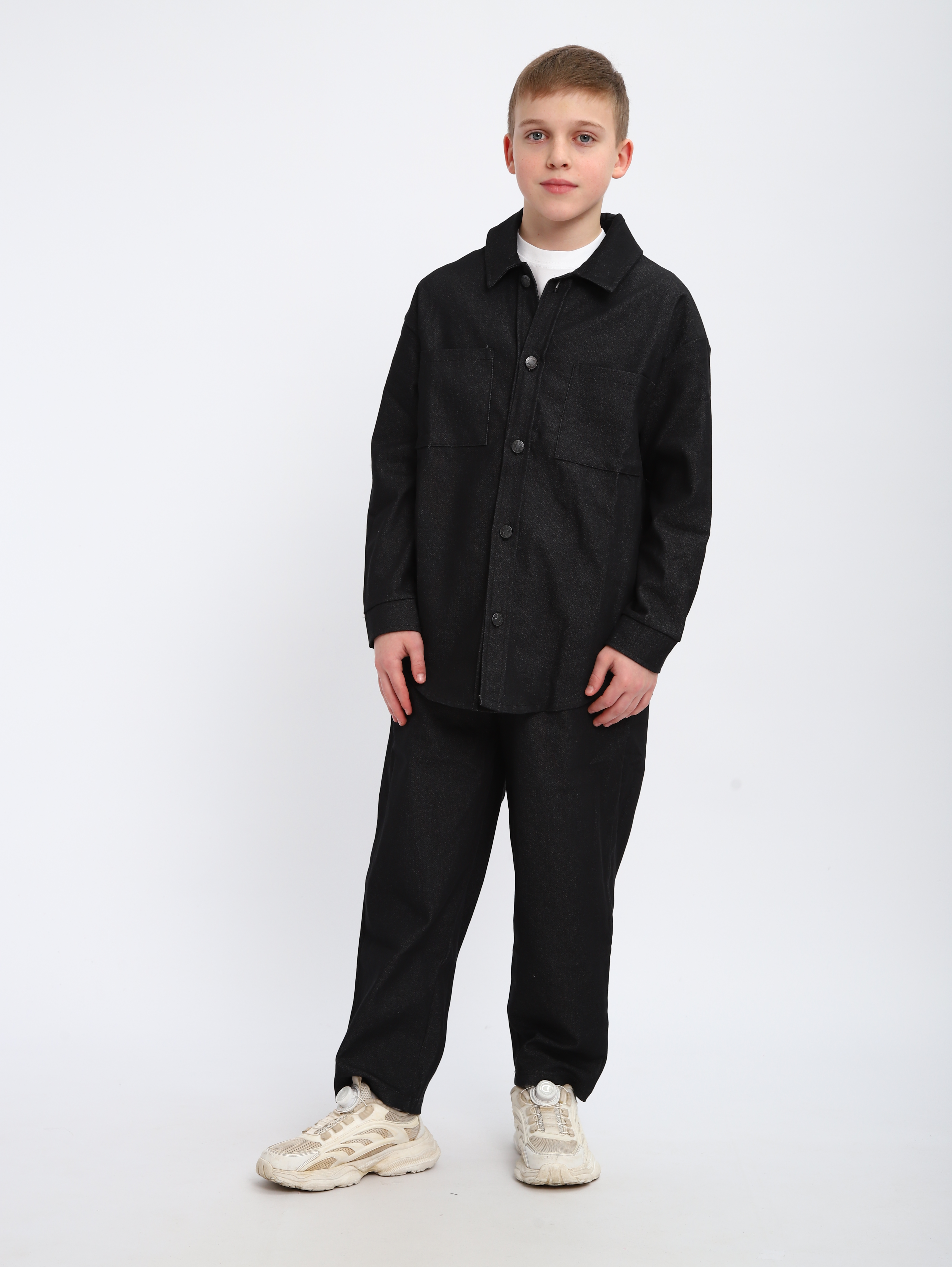 Костюм ЛАДОШКИ Комплект Деним черный - фото 1