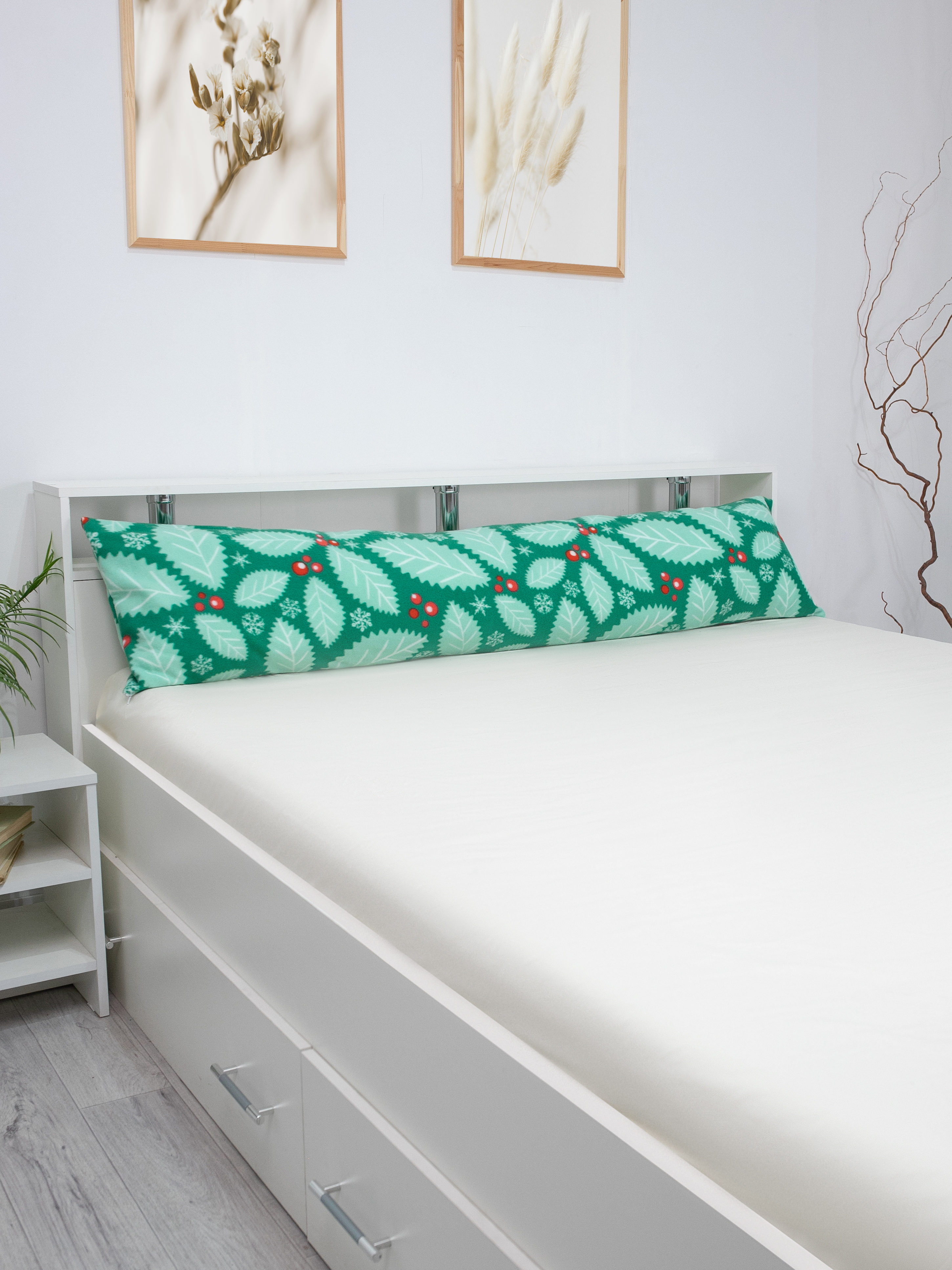 Наволочка Wellness Листья на подушку для беременных 35 x 165 см 1 шт. - фото 5