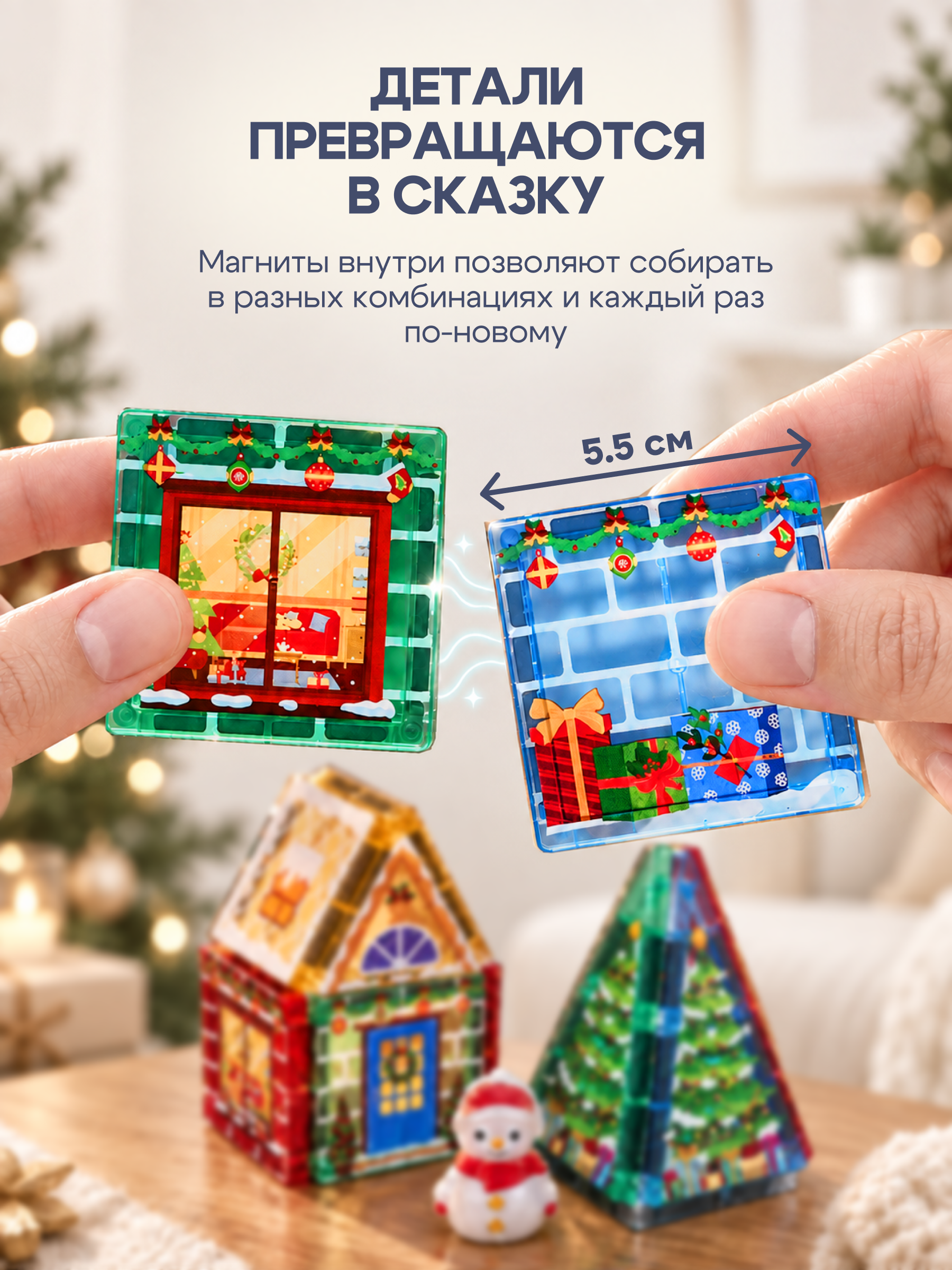 Конструктор SAYFUN toys магнитный 64 дет. - фото 2