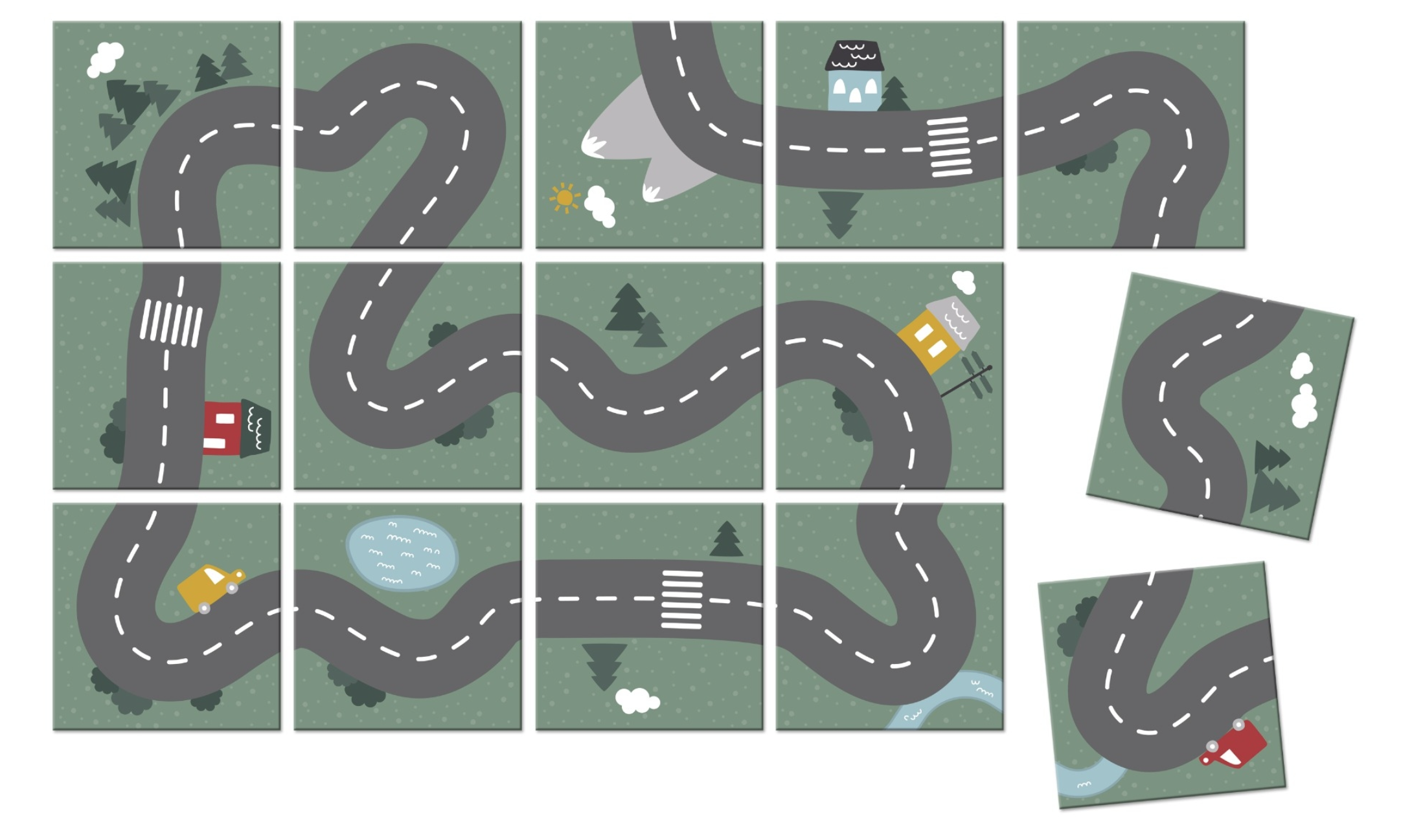 Детский складной коврик Achoka 29 x 29 см 15 шт. - фото 2