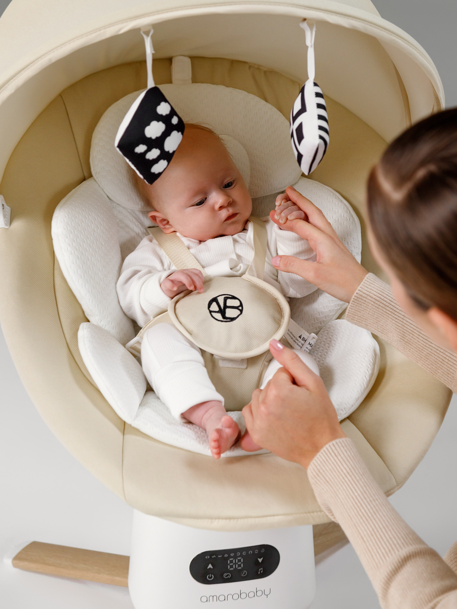 Качели Amarobaby Jolly swing белый - фото 23