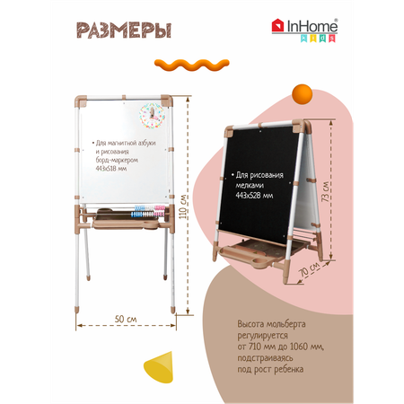 Магнитно-грифельная доска InHome