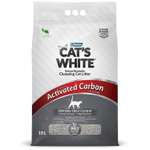 Наполнитель для кошек Cats White комкующийся с Активированным углем 10л