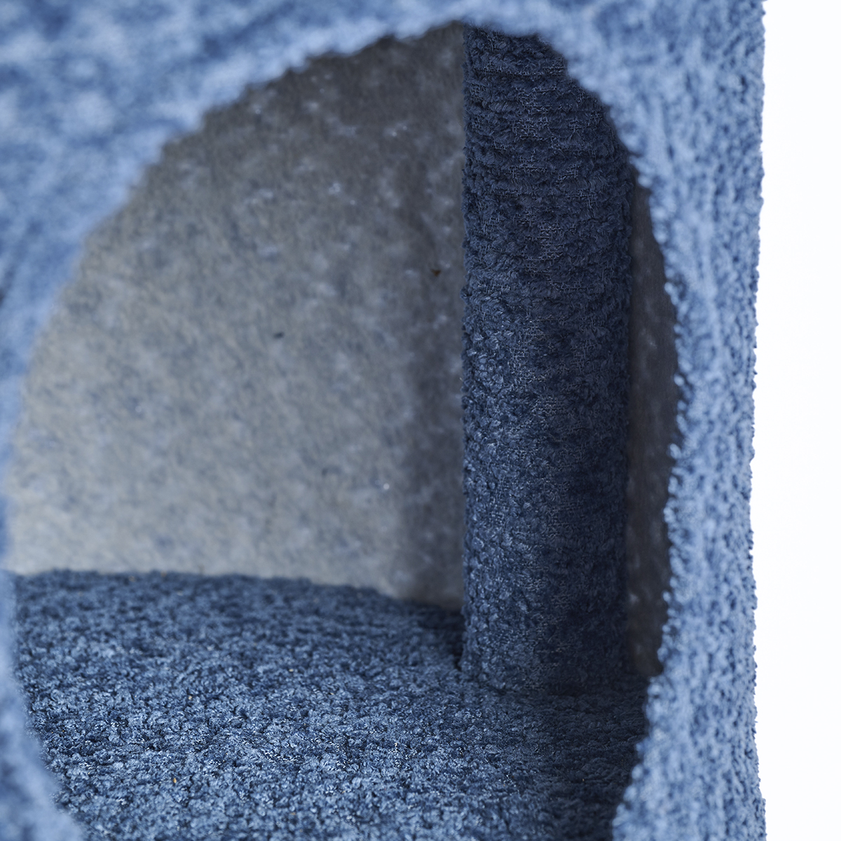 Дом-когтеточка для кошек Не один дома Boucle синий 45*45*112см - фото 6