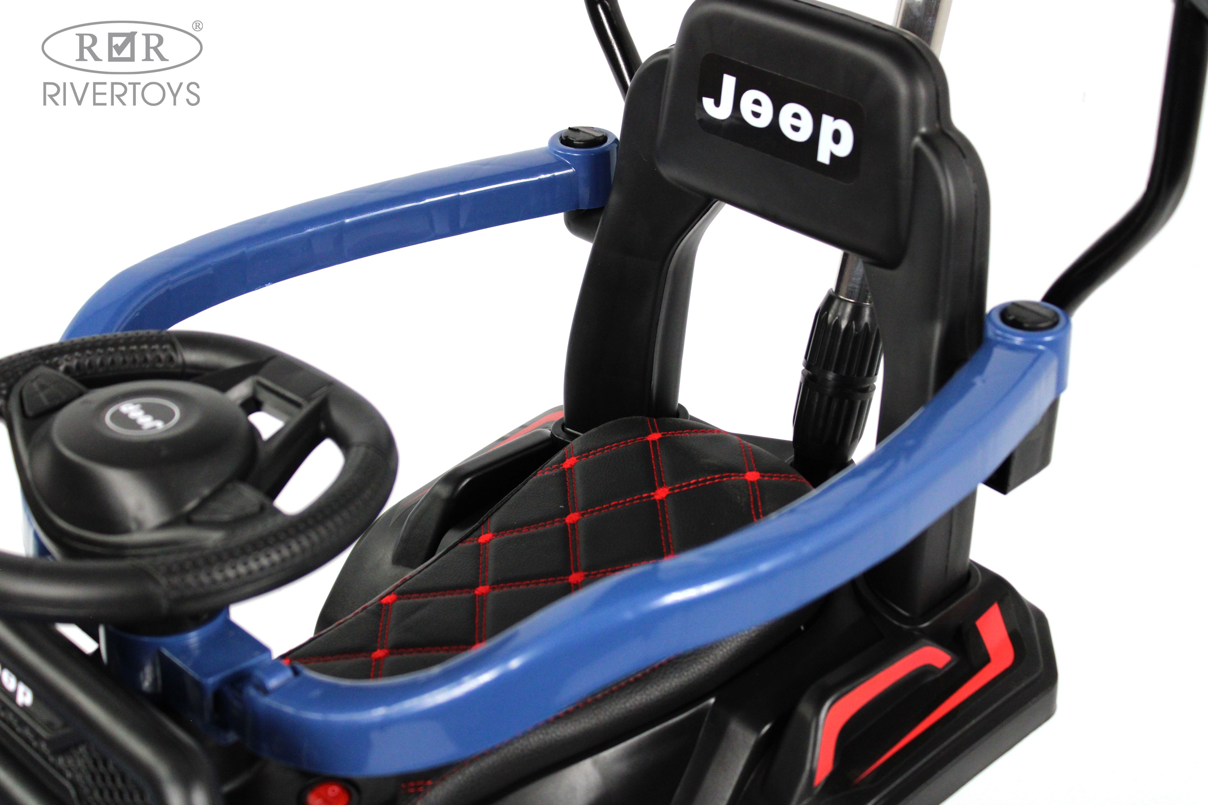 Электромобиль RIVERTOYS G003GG-BLUE С пультом ДУ - фото 7