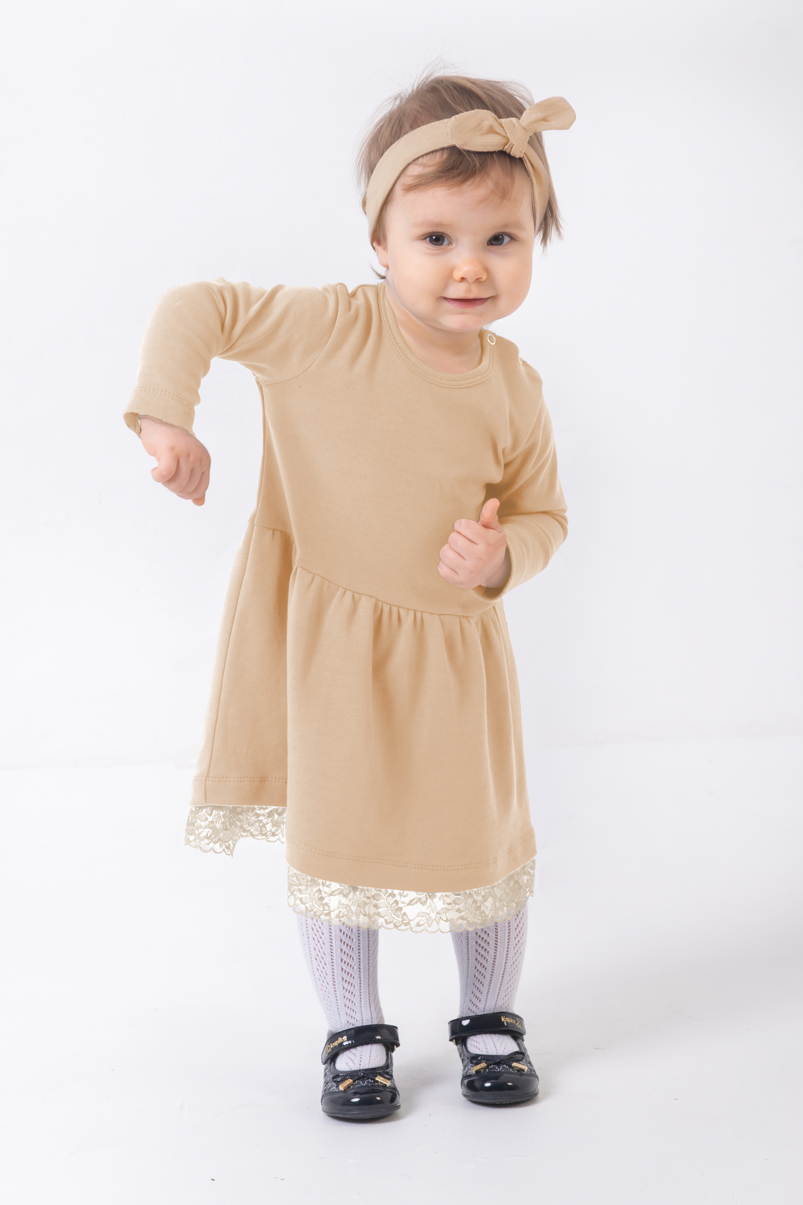 Платье КрутышОк Т-007 бежевый - фото 2