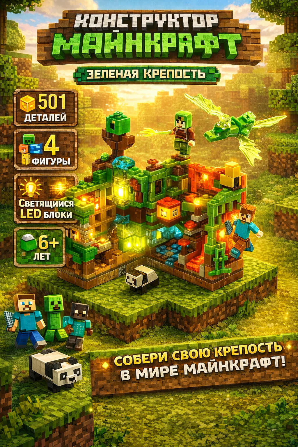 Конструктор BalaToys Крепость 501 дет. - фото 1