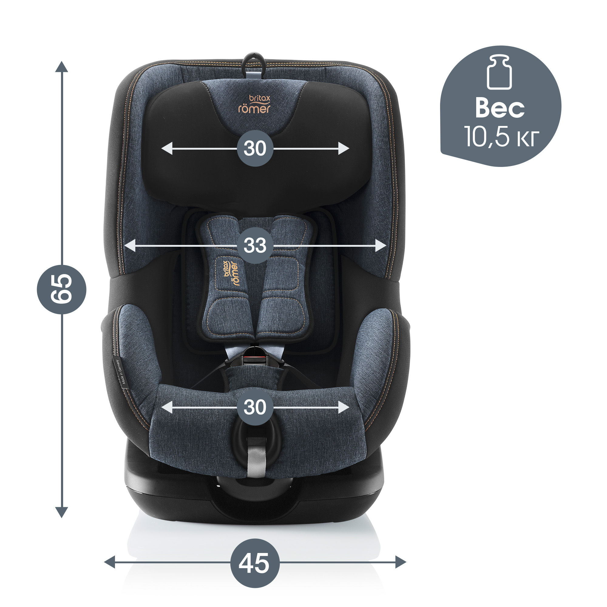 Автокресло Britax Roemer Trifix Blue Marble Isofix 1 (9-18 кг) - фото 11